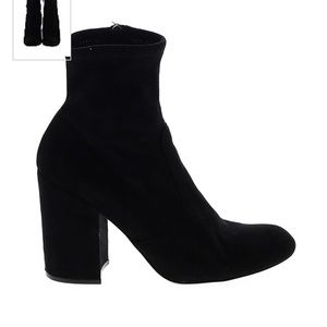 Suede heeled booties